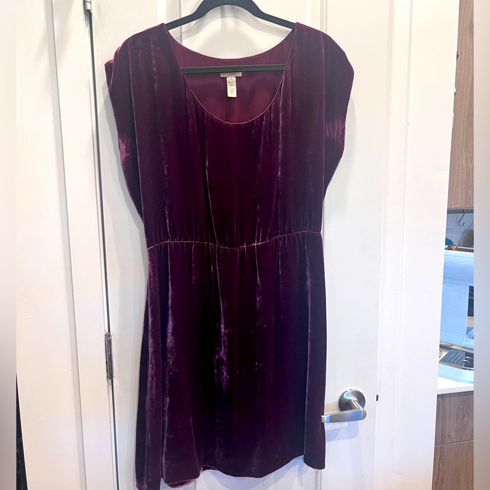 J. Crew velvet 90s style mini dress
